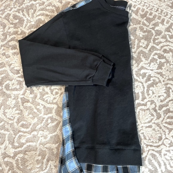 NWOT Pilcro | Anthropologie Contrast Flannel Sweatshirt - Picture 6 of 11